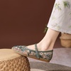 image:imageHee grand Mesh Ballet Flats for Women Floral Embroidered Round Toe Ballerina Shoes Mary Jane FlatsGreen