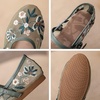 image:imageHee grand Mesh Ballet Flats for Women Floral Embroidered Round Toe Ballerina Shoes Mary Jane FlatsGreen