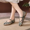 image:imageHee grand Mesh Ballet Flats for Women Floral Embroidered Round Toe Ballerina Shoes Mary Jane FlatsGreen