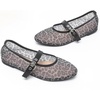 image:imageHee grand Mesh Flats for Women Round Toe Width Mary Jane Flats Crystal Rhinestone Studded Ballerina ShoesLeopard Black
