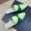 image:imageHee grand Mules for Women Bow Pointed Toe Mules Comfortable Slip on Backless LoafersLight Green