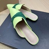 image:imageHee grand Mules for Women Bow Pointed Toe Mules Comfortable Slip on Backless LoafersLight Green