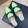 image:imageHee grand Mules for Women Bow Pointed Toe Mules Comfortable Slip on Backless LoafersLight Green