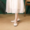 image:imageHee grand Patent Leather Flats for Women Adjustable TStrap Buckle Square Toe Mary Jane Shoes Comfortable Flats490apricot