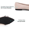 image:imageHee grand Pointed Toe Ballet Flats for Women Suede Rhinestones Chains Black Dress Shoes Comfort SlipOn LoafersApricot