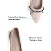 image:imageHee grand Pointed Toe Ballet Flats for Women Suede Rhinestones Chains Black Dress Shoes Comfort SlipOn LoafersApricot