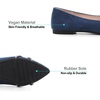 image:imageHee grand Pointed Toe Ballet Flats for Women Suede Rhinestones Chains Black Dress Shoes Comfort SlipOn LoafersBlue