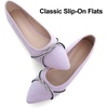 image:imageHee grand Pointed Toe Ballet Flats for Women Suede Rhinestones Chains Black Dress Shoes Comfort SlipOn LoafersCute Purple