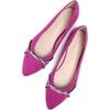 image:imageHee grand Pointed Toe Ballet Flats for Women Suede Rhinestones Chains Black Dress Shoes Comfort SlipOn LoafersDark Rose