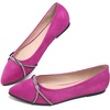 image:imageHee grand Pointed Toe Ballet Flats for Women Suede Rhinestones Chains Black Dress Shoes Comfort SlipOn LoafersDark Rose