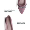 image:imageHee grand Pointed Toe Ballet Flats for Women Suede Rhinestones Chains Black Dress Shoes Comfort SlipOn LoafersElegant Pink