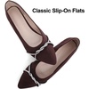 image:imageHee grand Pointed Toe Ballet Flats for Women Suede Rhinestones Chains Black Dress Shoes Comfort SlipOn LoafersLatte