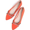image:imageHee grand Pointed Toe Ballet Flats for Women Suede Rhinestones Chains Black Dress Shoes Comfort SlipOn LoafersOrange