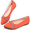 image:imageHee grand Pointed Toe Ballet Flats for Women Suede Rhinestones Chains Black Dress Shoes Comfort SlipOn LoafersOrange