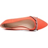 image:imageHee grand Pointed Toe Ballet Flats for Women Suede Rhinestones Chains Black Dress Shoes Comfort SlipOn LoafersOrange