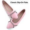 image:imageHee grand Pointed Toe Ballet Flats for Women Suede Rhinestones Chains Black Dress Shoes Comfort SlipOn LoafersPink