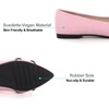 image:imageHee grand Pointed Toe Ballet Flats for Women Suede Rhinestones Chains Black Dress Shoes Comfort SlipOn LoafersPink
