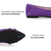 image:imageHee grand Pointed Toe Ballet Flats for Women Suede Rhinestones Chains Black Dress Shoes Comfort SlipOn LoafersPurple