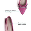 image:imageHee grand Pointed Toe Ballet Flats for Women Suede Rhinestones Chains Black Dress Shoes Comfort SlipOn LoafersRose