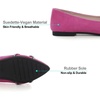image:imageHee grand Pointed Toe Ballet Flats for Women Suede Rhinestones Chains Black Dress Shoes Comfort SlipOn LoafersRose