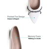 image:imageHee grand Pointed Toe Ballet Flats for Women Suede Rhinestones Chains Black Dress Shoes Comfort SlipOn LoafersWhite