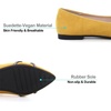 image:imageHee grand Pointed Toe Ballet Flats for Women Suede Rhinestones Chains Black Dress Shoes Comfort SlipOn LoafersYellow