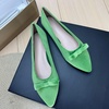 image:imageHee grand Pointed Toe Flats for Women Casual SlipOn Loafers Comfort Work Shoes Velvet Dressy Shoes978grass Green