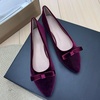 image:imageHee grand Pointed Toe Flats for Women Casual SlipOn Loafers Comfort Work Shoes Velvet Dressy Shoes978wine Red