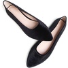 image:imageHee grand Pointed Toe Flats for Women Casual SlipOn Loafers Comfort Work Shoes Velvet Dressy ShoesBlack
