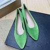 image:imageHee grand Pointed Toe Flats for Women Casual SlipOn Loafers Comfort Work Shoes Velvet Dressy ShoesGrass Green