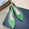 image:imageHee grand Pointed Toe Flats for Women Casual SlipOn Loafers Comfort Work Shoes Velvet Dressy ShoesGrass Green