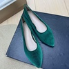 image:imageHee grand Pointed Toe Flats for Women Casual SlipOn Loafers Comfort Work Shoes Velvet Dressy ShoesGreen