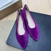 image:imageHee grand Pointed Toe Flats for Women Casual SlipOn Loafers Comfort Work Shoes Velvet Dressy ShoesPurple