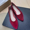 image:imageHee grand Pointed Toe Flats for Women Casual SlipOn Loafers Comfort Work Shoes Velvet Dressy ShoesRed