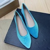 image:imageHee grand Pointed Toe Flats for Women Casual SlipOn Loafers Comfort Work Shoes Velvet Dressy ShoesSky Blue