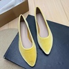 image:imageHee grand Pointed Toe Flats for Women Casual SlipOn Loafers Comfort Work Shoes Velvet Dressy ShoesYellow