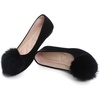 image:imageHee grand Pom Pom Ballet Flats for Women Suede Pointed Toe SlipOn Casual Comfortable Flat Shoes448black