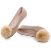 image:imageHee grand Pom Pom Ballet Flats for Women Suede Pointed Toe SlipOn Casual Comfortable Flat Shoes448khaki