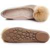 image:imageHee grand Pom Pom Ballet Flats for Women Suede Pointed Toe SlipOn Casual Comfortable Flat Shoes448khaki