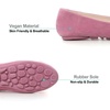 image:imageHee grand Pom Pom Ballet Flats for Women Suede Pointed Toe SlipOn Casual Comfortable Flat Shoes448pink
