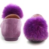 image:imageHee grand Pom Pom Ballet Flats for Women Suede Pointed Toe SlipOn Casual Comfortable Flat Shoes448purple