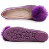image:imageHee grand Pom Pom Ballet Flats for Women Suede Pointed Toe SlipOn Casual Comfortable Flat Shoes448purple
