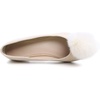 image:imageHee grand Pom Pom Ballet Flats for Women Suede Pointed Toe SlipOn Casual Comfortable Flat ShoesApricot