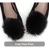 image:imageHee grand Pom Pom Ballet Flats for Women Suede Pointed Toe SlipOn Casual Comfortable Flat ShoesBlack