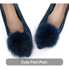 image:imageHee grand Pom Pom Ballet Flats for Women Suede Pointed Toe SlipOn Casual Comfortable Flat ShoesDark Blue