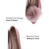 image:imageHee grand Pom Pom Ballet Flats for Women Suede Pointed Toe SlipOn Casual Comfortable Flat ShoesElegant Pink