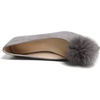 image:imageHee grand Pom Pom Ballet Flats for Women Suede Pointed Toe SlipOn Casual Comfortable Flat ShoesGrey