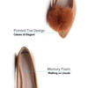 image:imageHee grand Pom Pom Ballet Flats for Women Suede Pointed Toe SlipOn Casual Comfortable Flat ShoesKhaki