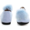 image:imageHee grand Pom Pom Ballet Flats for Women Suede Pointed Toe SlipOn Casual Comfortable Flat ShoesLight Blue