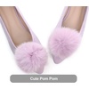image:imageHee grand Pom Pom Ballet Flats for Women Suede Pointed Toe SlipOn Casual Comfortable Flat ShoesLight Purple
